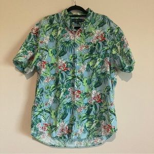 Ralph Lauren Slim Fit Men's Hawaiian Button Down Shirt Size XXL 100% Cotton